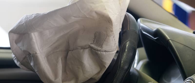 Exploded airbag