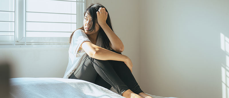 Girl on bed (drugs linked to depression)