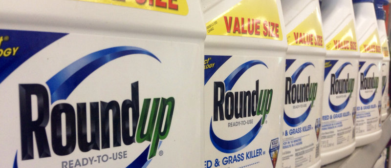 Bottles of Roundup weedkiller